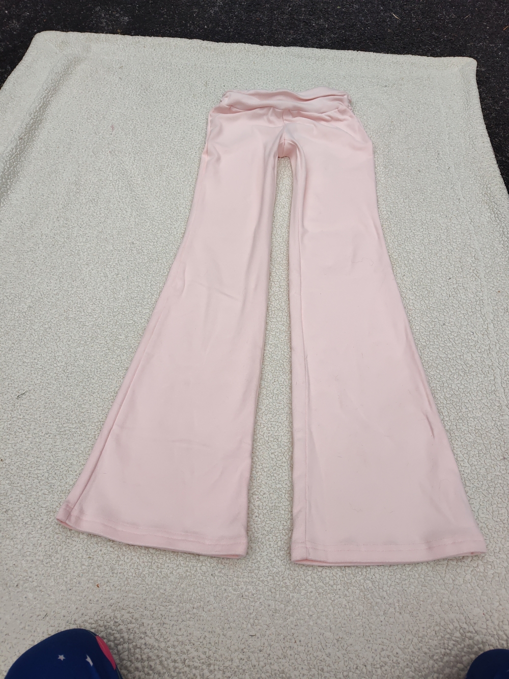 Women's Pink Flare Low Rise Waist Sweater Pants